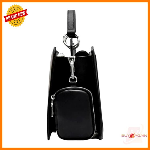 Convertible Crossbody Bag with Removable Strap, Vegan Leather, 2 Compartments - Picture 3 of 6